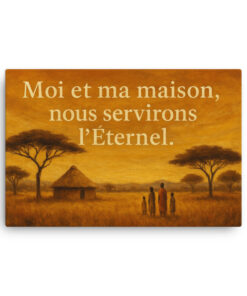 Tableau chrétien Bethimah – Moi et ma maison, nous servirons l’Éternel | Décoration murale inspirante pour foyer